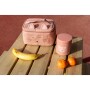 Różowa termiczna torba lunch box na jedzenie dla dziecka- kot