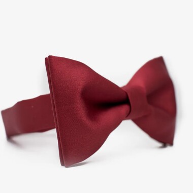 Czerwona mucha męska satynowa 6x12 cm do garnituru