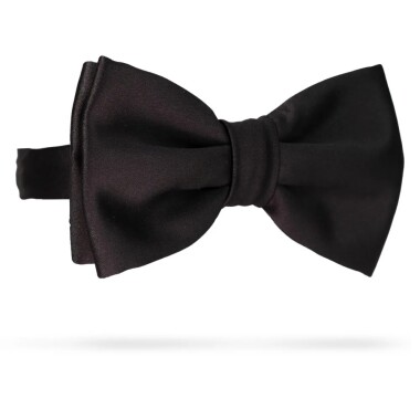 Czarna mucha męska satynowa do garnituru elegancka klasyczna