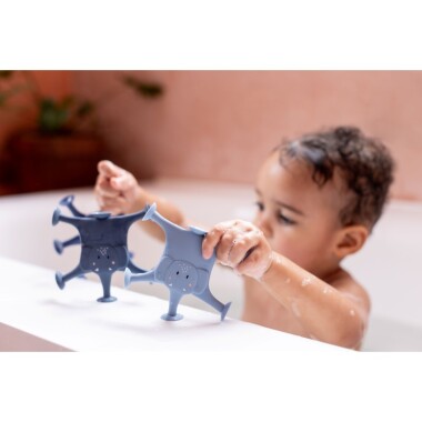 Silikonowe przyssawki do wanny w niebieskim kolorze