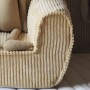 Sztruksowa mini sofa dla dziecka z imieniem rozkładana różne kolory- sandy yellow