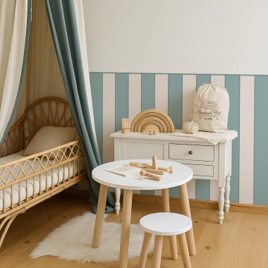 NIEBIESKO- KREMOWA NAKLEJKA LAMPERIA DO POKOJU DZIECKA- ARANŻACJA