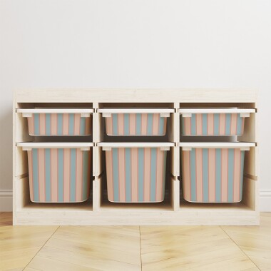 Naklejki na pojemniki TROFAST IKEA paski