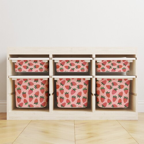 Naklejki na pojemniki TROFAST IKEA truskawki