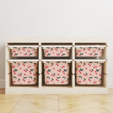 Naklejki na pojemniki TROFAST IKEA wisienki