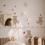 Naklejki na ścianę do pokoju dziecka- misie w beżowo brązowych odcieniach