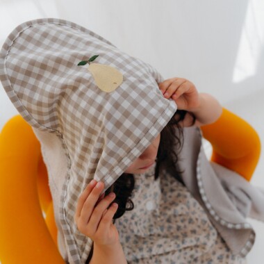 Ręcznik kąpielowy dla dziecka z kapturem Pear 140x70 bawełniany