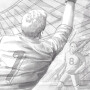 Tapeta mural z piłkarzem, bramką i stadionem do pokoju chłopca