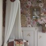 Lniany baldachim Cream/Rose
